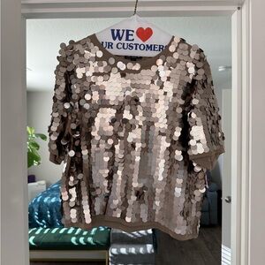 J. Crew Sequin Embellished Top